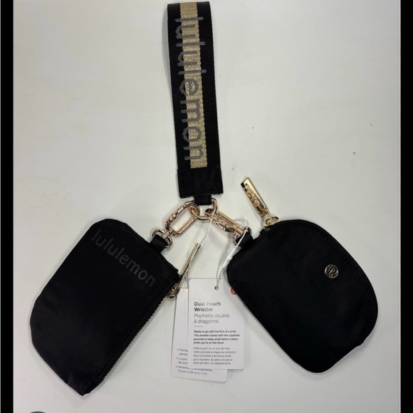lululemon athletica Black Dual Pouch Wristlet - Picture 1 of 3